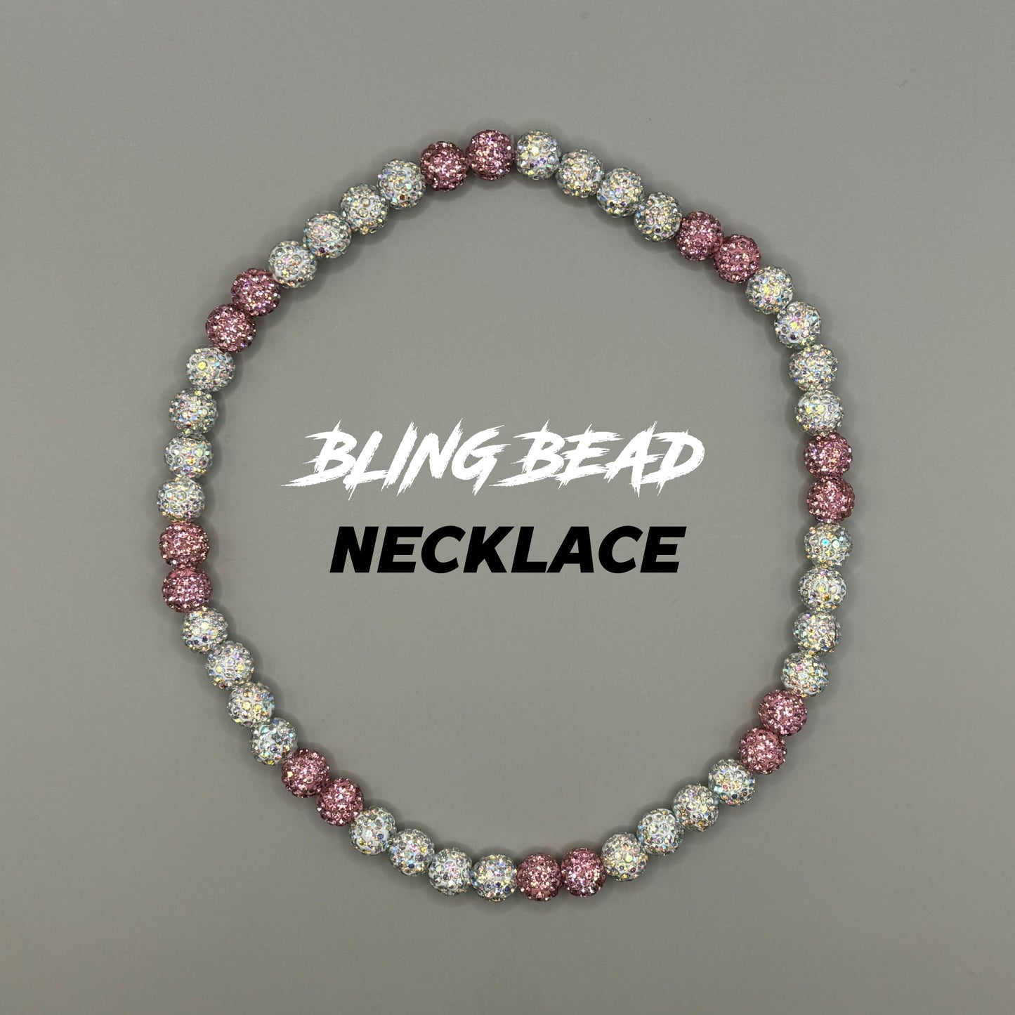 RAD - Bling Bead Necklace (Pink/Whites)