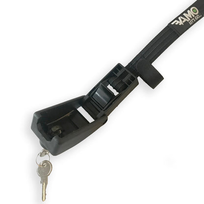 KEYED Locking Tie Down Straps w/ Interwoven Braided Steel Cables-Paddleboard-Surf-Kayak