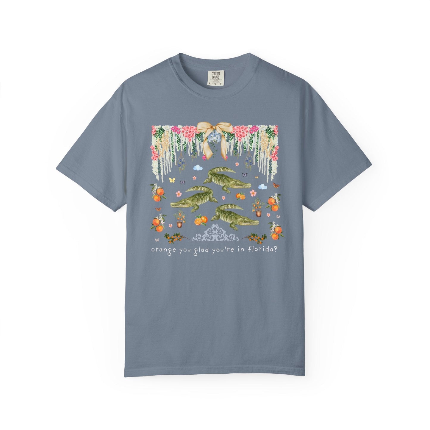 Floral Florida Alligator Tee Shirt