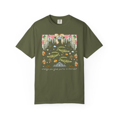 Floral Florida Alligator Tee Shirt