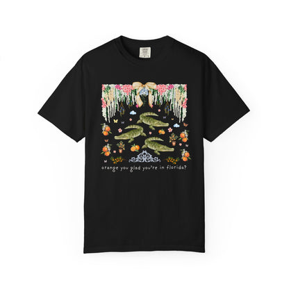 Floral Florida Alligator Tee Shirt