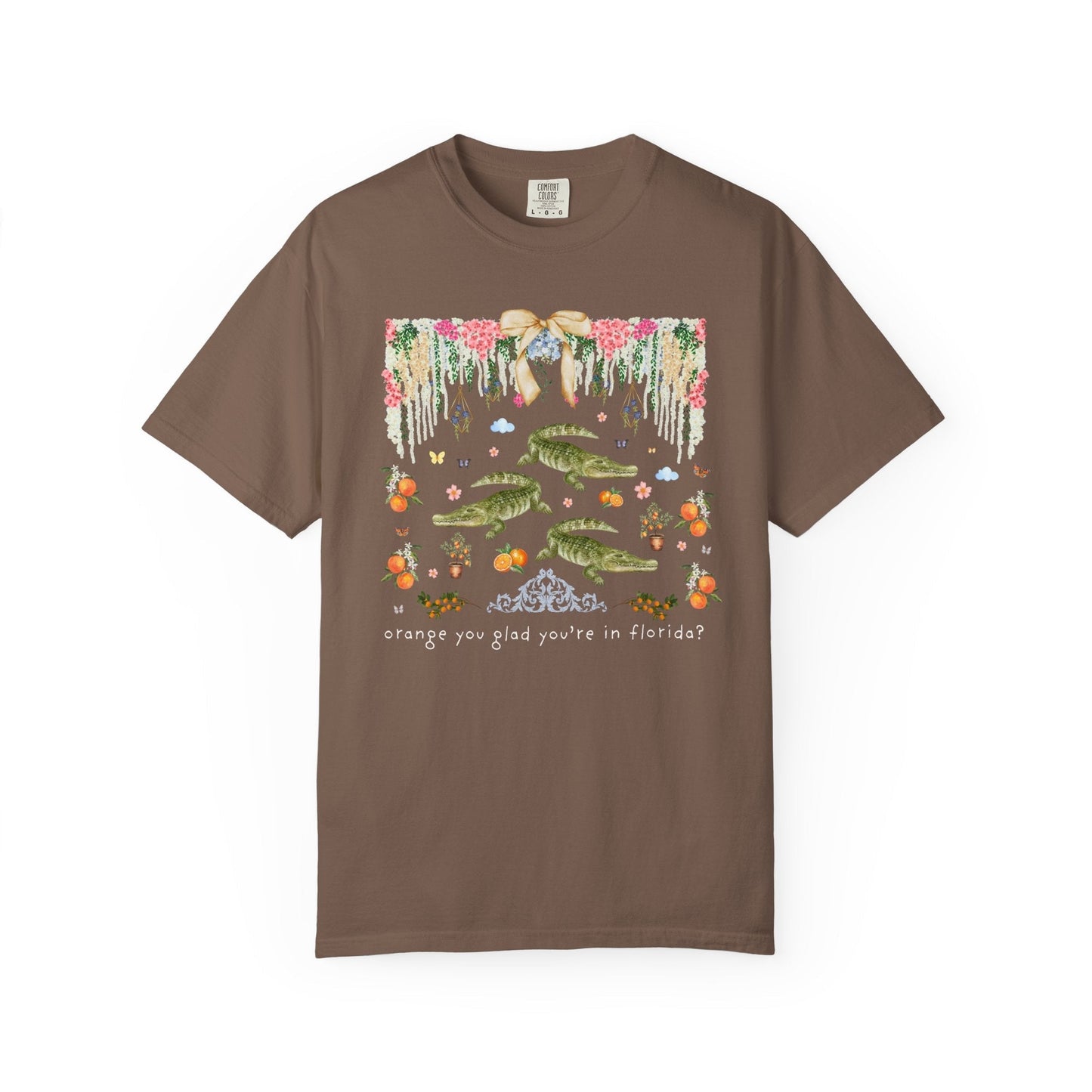 Floral Florida Alligator Tee Shirt