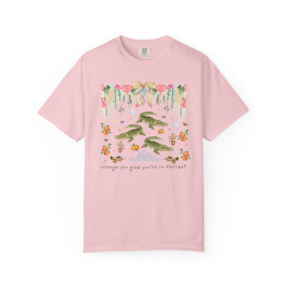 Floral Florida Alligator Tee Shirt