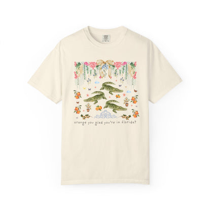 Floral Florida Alligator Tee Shirt