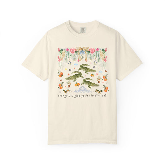 Floral Florida Alligator Tee Shirt