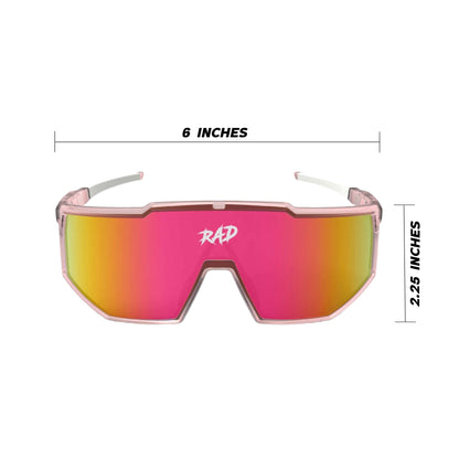 RAD - Drip Shades Sunglasses - Frosted Pink Frames